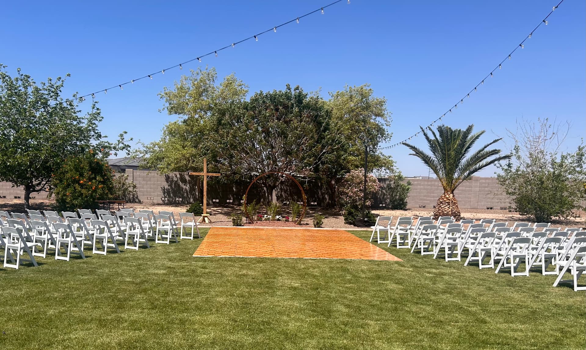 Backyard Wedding Setup