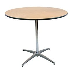 30" Round Table (Standard Height/Bistro Height)  Wooden Top