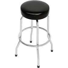 Bar Stool - Black & Chrome