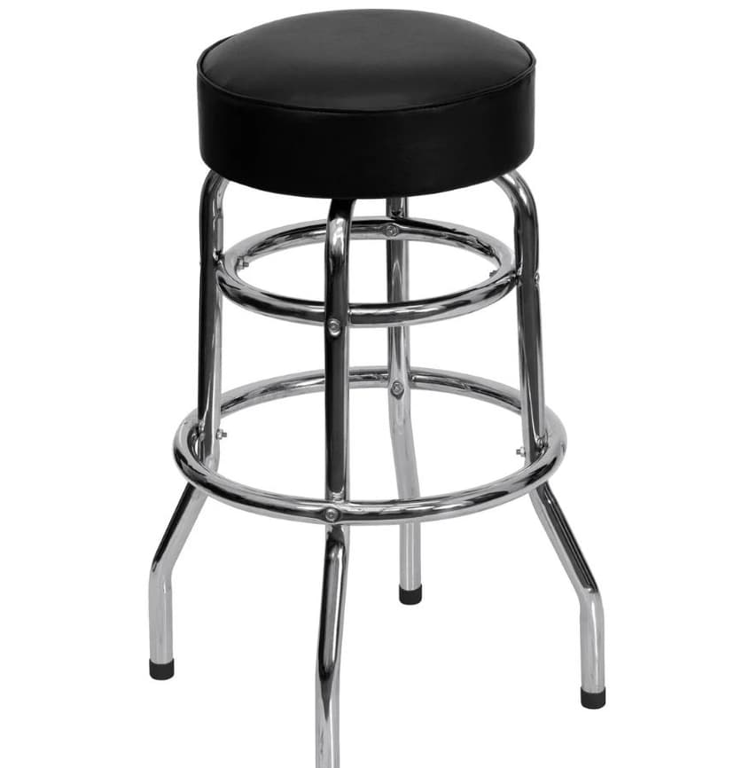 Bar Stool - Black & Chrome