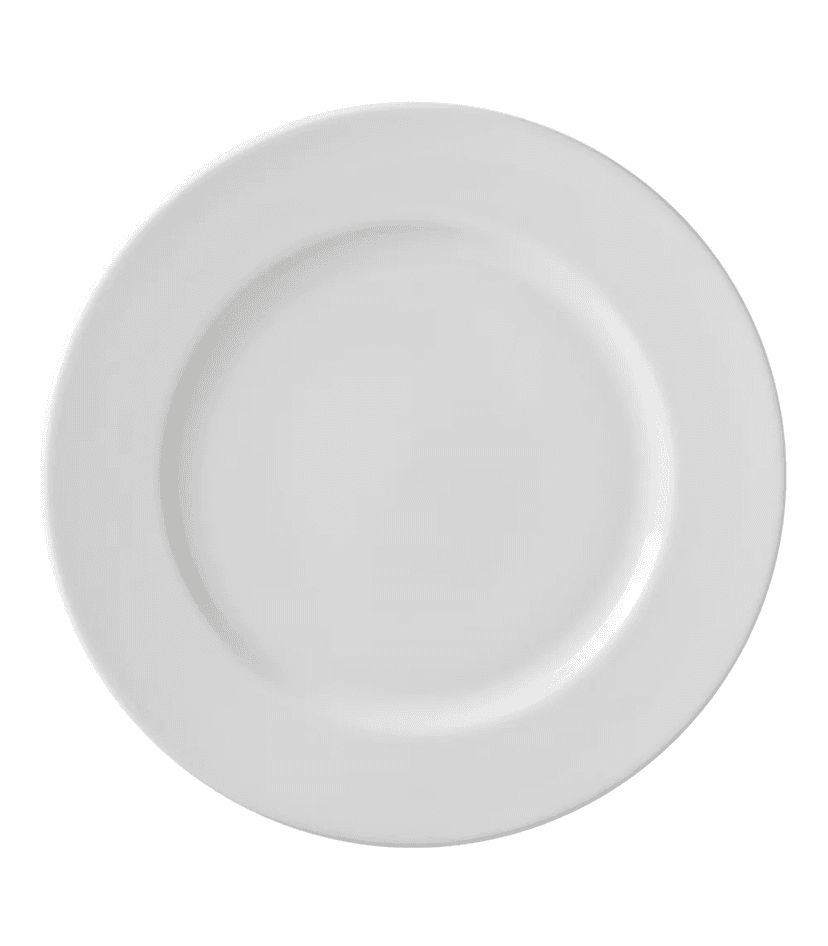 White Round Dinner Plate