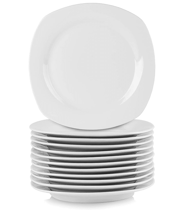 Square Dinner Plate - White