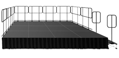 Black Carpet Stage (4'X4' Sections) For Delivery Only