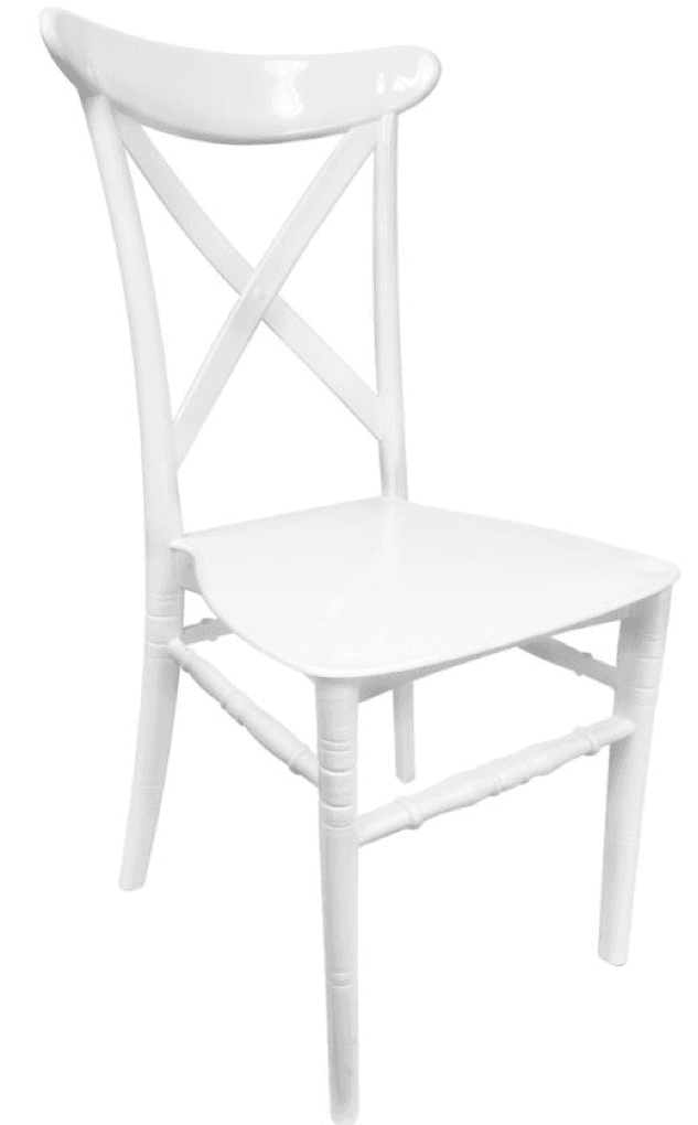 X - Back Resin Chair (White) (Delivery only)