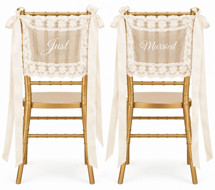 Just Married Chair Signs