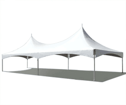 20x40 high peak tent rental setup for wedding or outdoor party