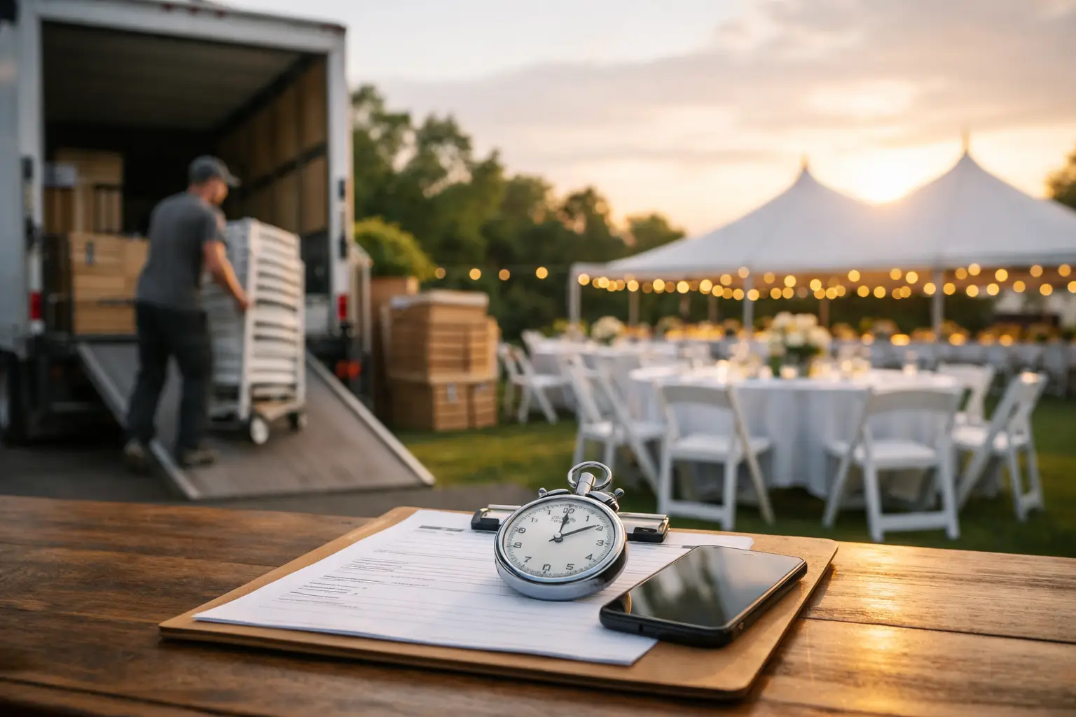 Rental Delivery Timing for Stress-Free Events